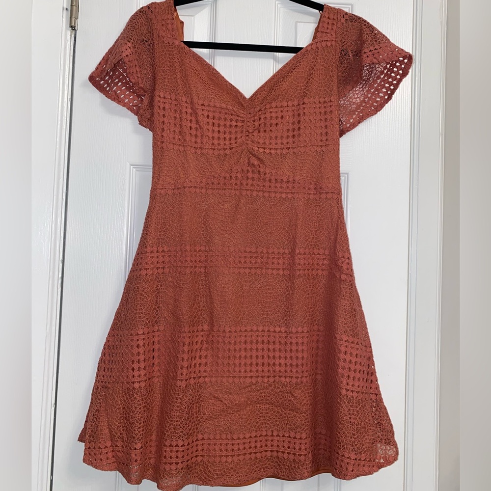 Francesca’s Mauve Lace Dress